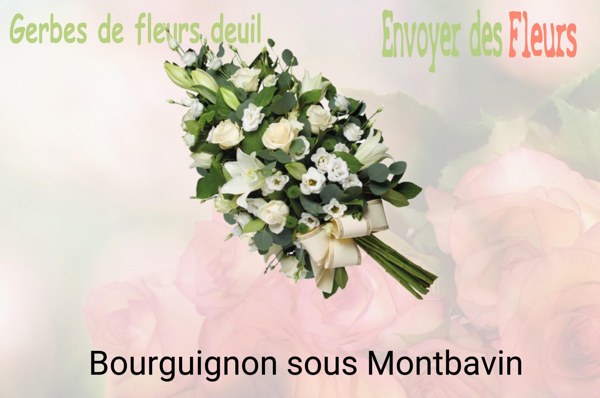 Gerbe de fleurs de deuil livrée à Bourguignon-sous-Montbavin